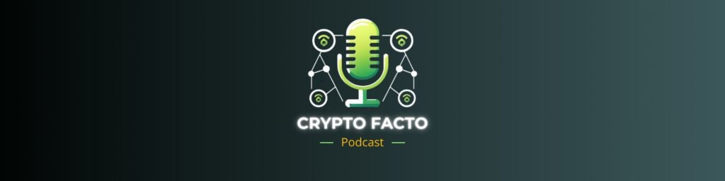 Logo de la marque ains que la mention écrite de Crypto Facto